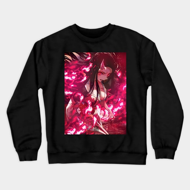 Nezuko Crewneck Sweatshirt by Sajiiii